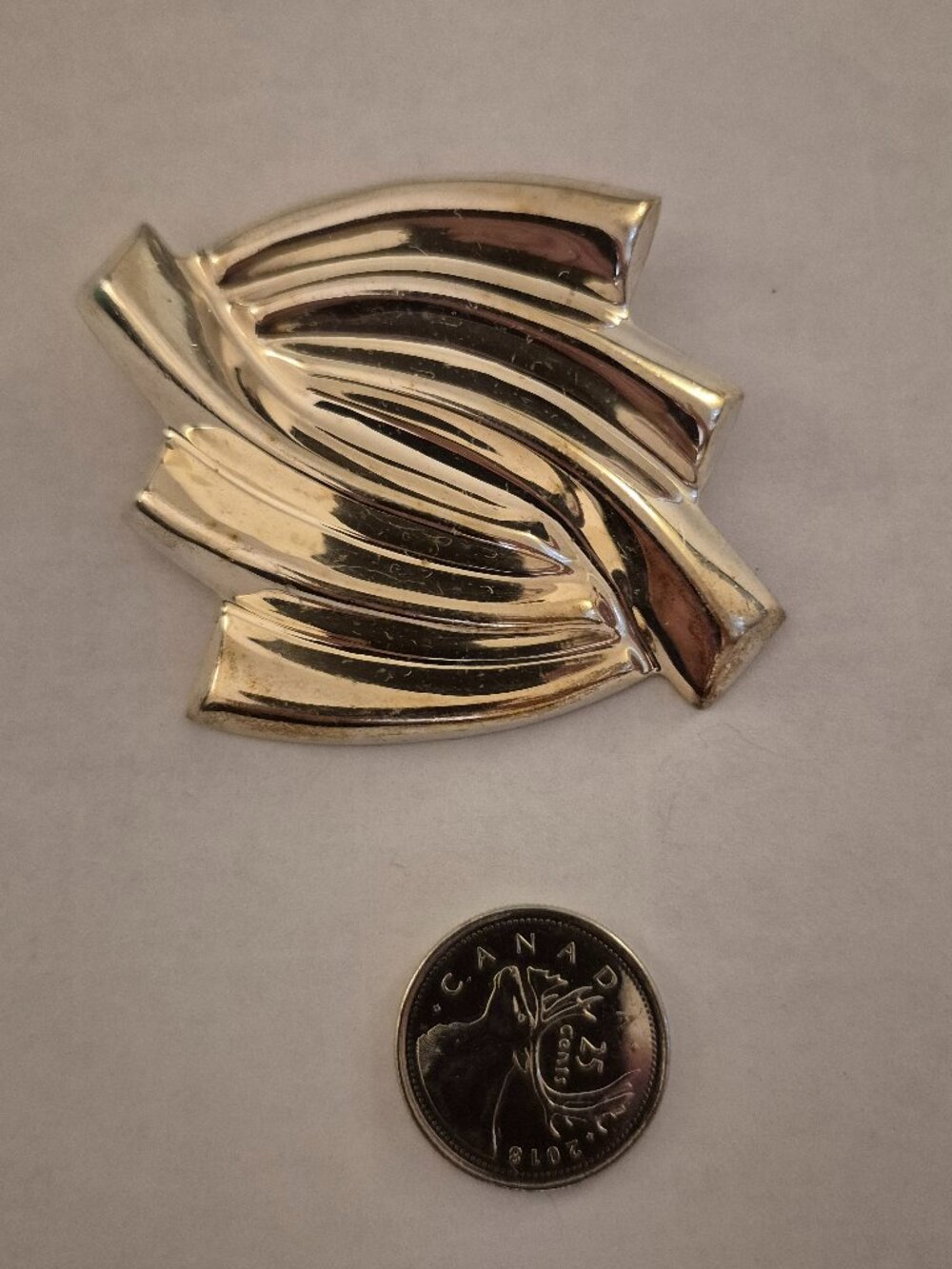 Vintage Taxco Mexico 925 Sterling Silver Modernist Brooch Pendant Dulce TO-34